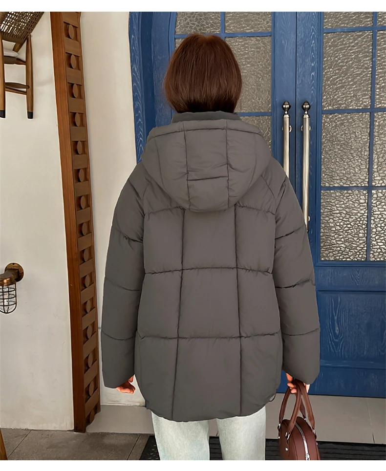 Women Reversible 2 Sides Wear Long Parkas Female Faux Fur Collar Hooded Coat With Drawstring Waist Winter Thick Outerwear Pike