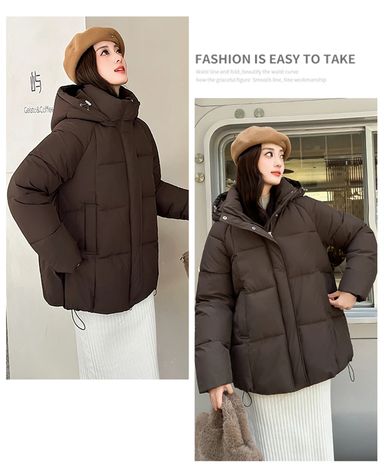 Women Reversible 2 Sides Wear Long Parkas Female Faux Fur Collar Hooded Coat With Drawstring Waist Winter Thick Outerwear Pike