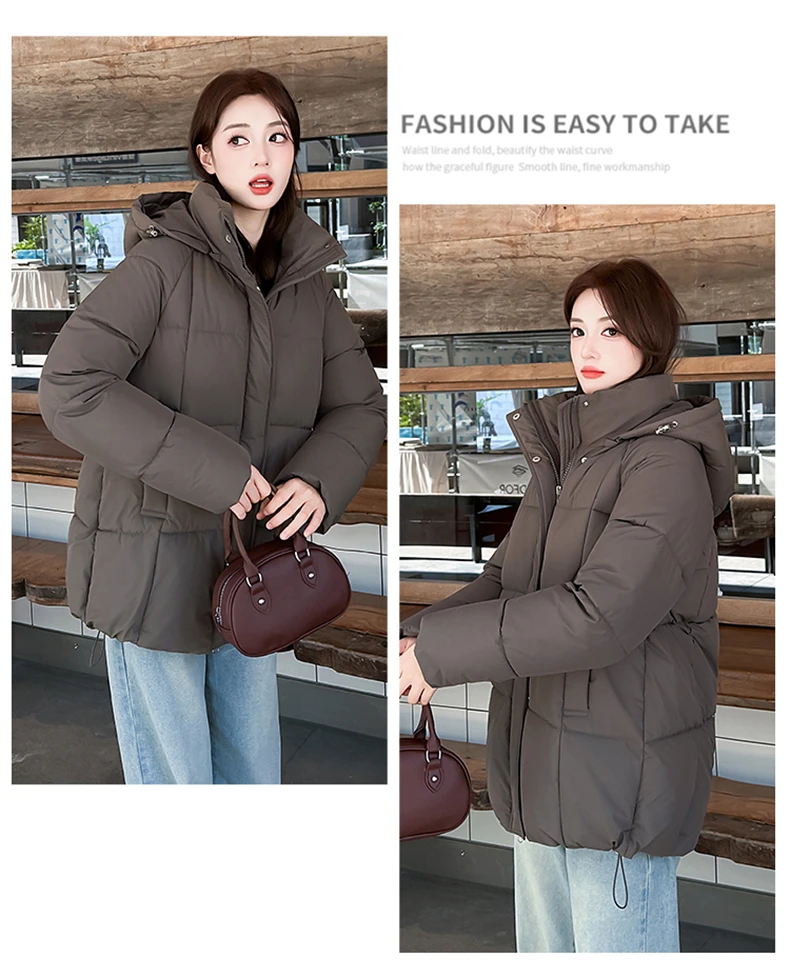 Women Reversible 2 Sides Wear Long Parkas Female Faux Fur Collar Hooded Coat With Drawstring Waist Winter Thick Outerwear Pike