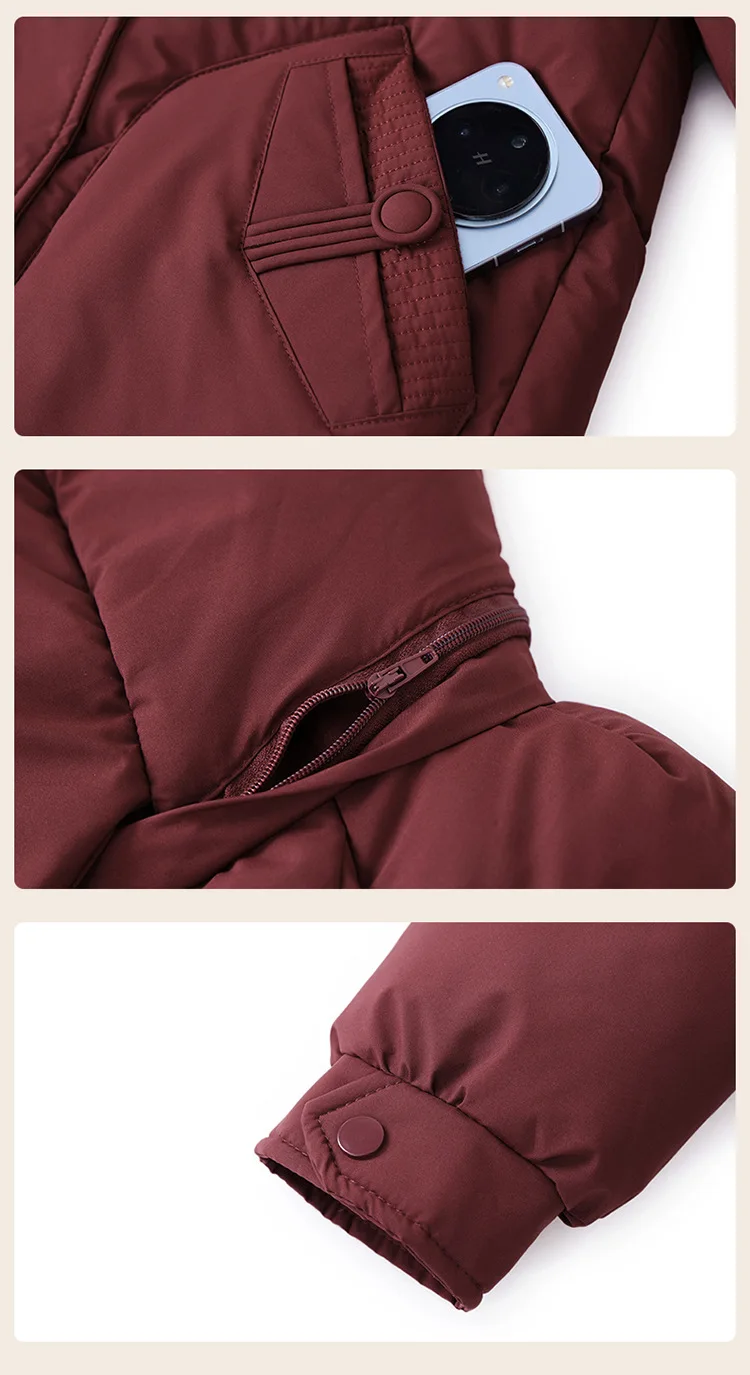Winter Hooded Puffer Quilted Jackets New Women Loose Warm Thickened Zipper Solid Windproof Pockets Cold Weather Female Outerwear