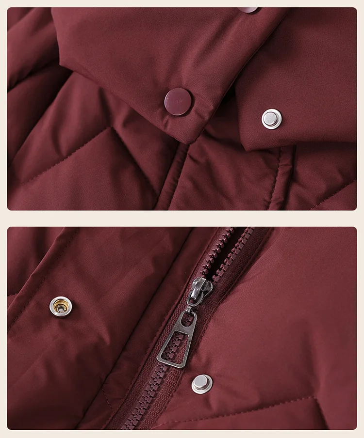 Winter Hooded Puffer Quilted Jackets New Women Loose Warm Thickened Zipper Solid Windproof Pockets Cold Weather Female Outerwear