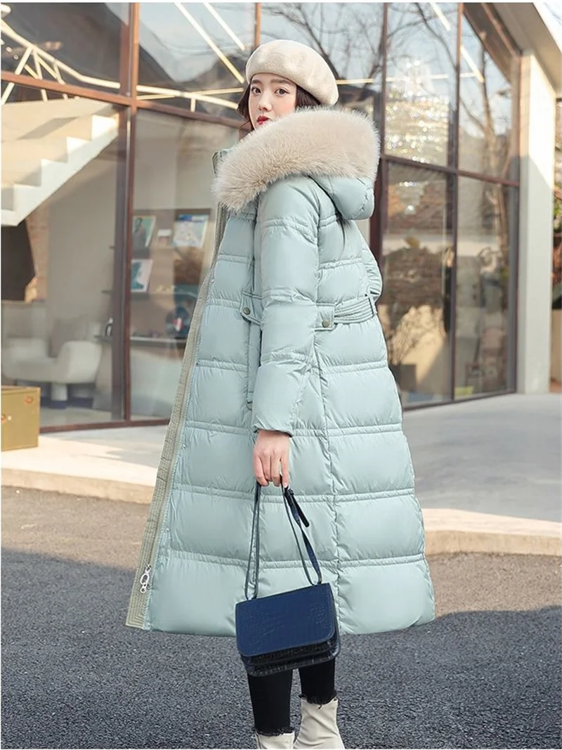 Fur Collar Windbreaker Down Coat Women Parkas 2027 Cotton-Padded Jacket Winter New Fashion Female Long Thick Warm Overwear Tops