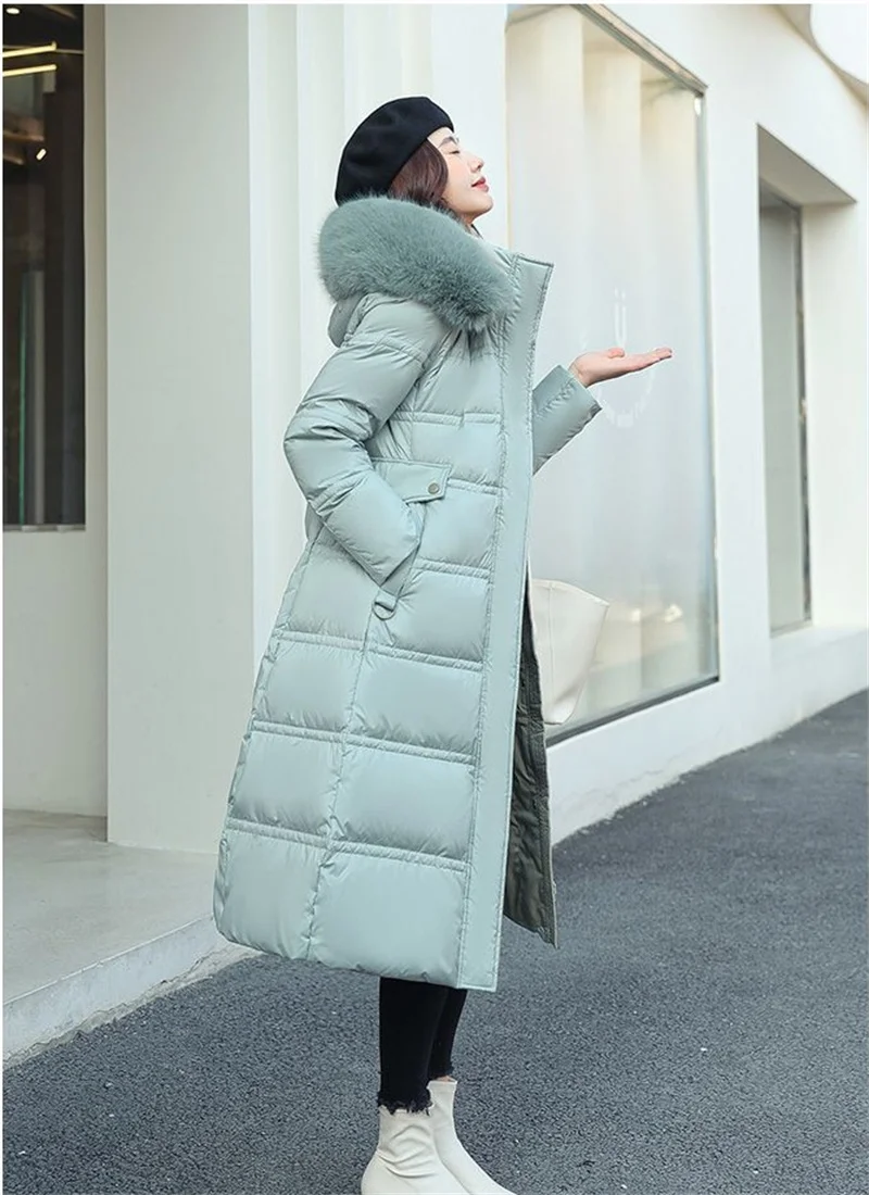 Fur Collar Windbreaker Down Coat Women Parkas 2027 Cotton-Padded Jacket Winter New Fashion Female Long Thick Warm Overwear Tops