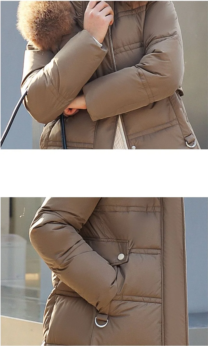Fur Collar Windbreaker Down Coat Women Parkas 2027 Cotton-Padded Jacket Winter New Fashion Female Long Thick Warm Overwear Tops