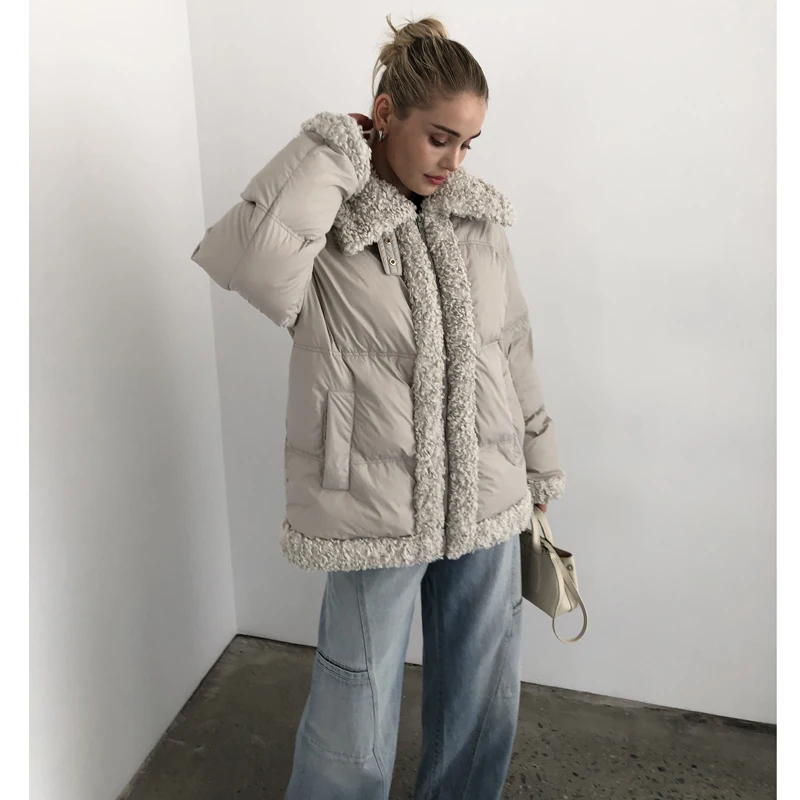 2024 Women Fashion Fur Parka Winter Jacket