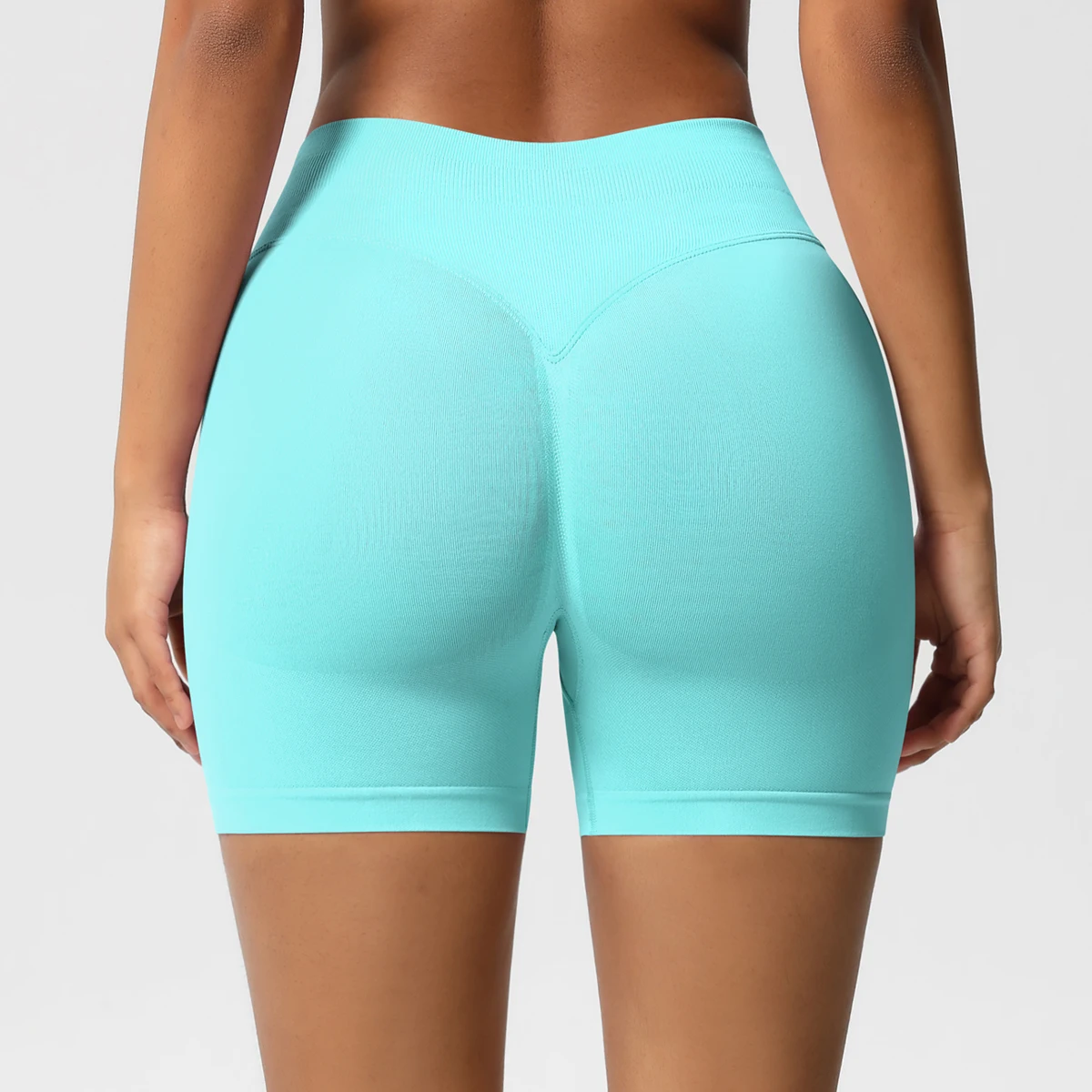 Women Shorts Low Ribbed Waist Band Yoga Shorts Seamless Scrunch Bum Workout Gym Shorts Booty Hight Stretch Running Shorts