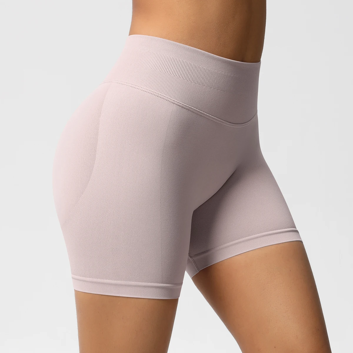 Women Shorts Low Ribbed Waist Band Yoga Shorts Seamless Scrunch Bum Workout Gym Shorts Booty Hight Stretch Running Shorts
