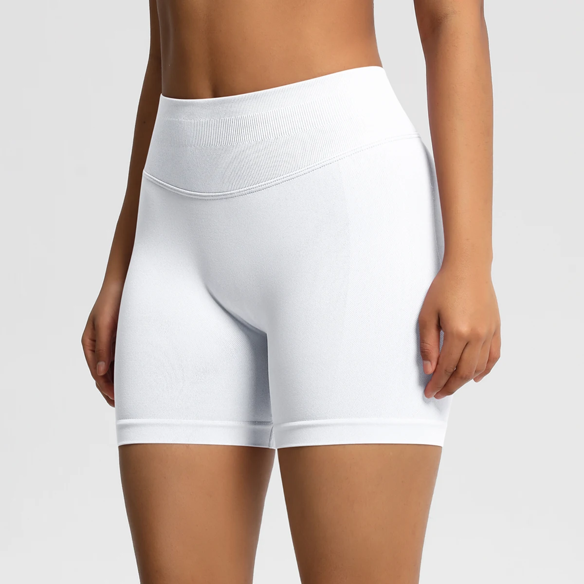 Women Shorts Low Ribbed Waist Band Yoga Shorts Seamless Scrunch Bum Workout Gym Shorts Booty Hight Stretch Running Shorts