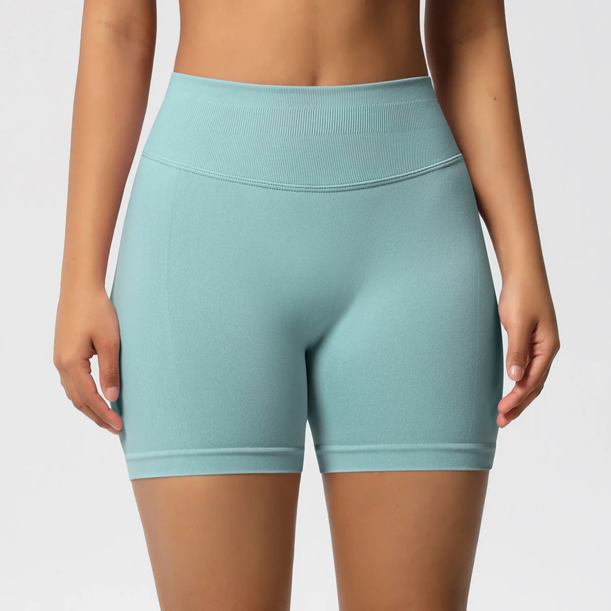 Women Shorts Low Ribbed Waist Band Yoga Shorts Seamless Scrunch Bum Workout Gym Shorts Booty Hight Stretch Running Shorts