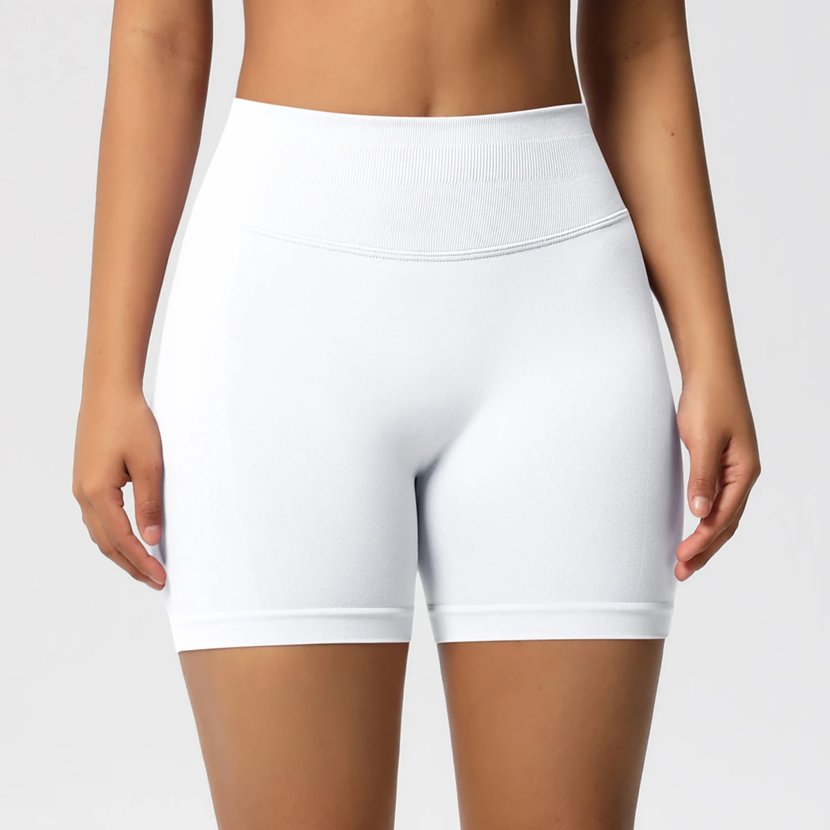 Women Shorts Low Ribbed Waist Band Yoga Shorts Seamless Scrunch Bum Workout Gym Shorts Booty Hight Stretch Running Shorts