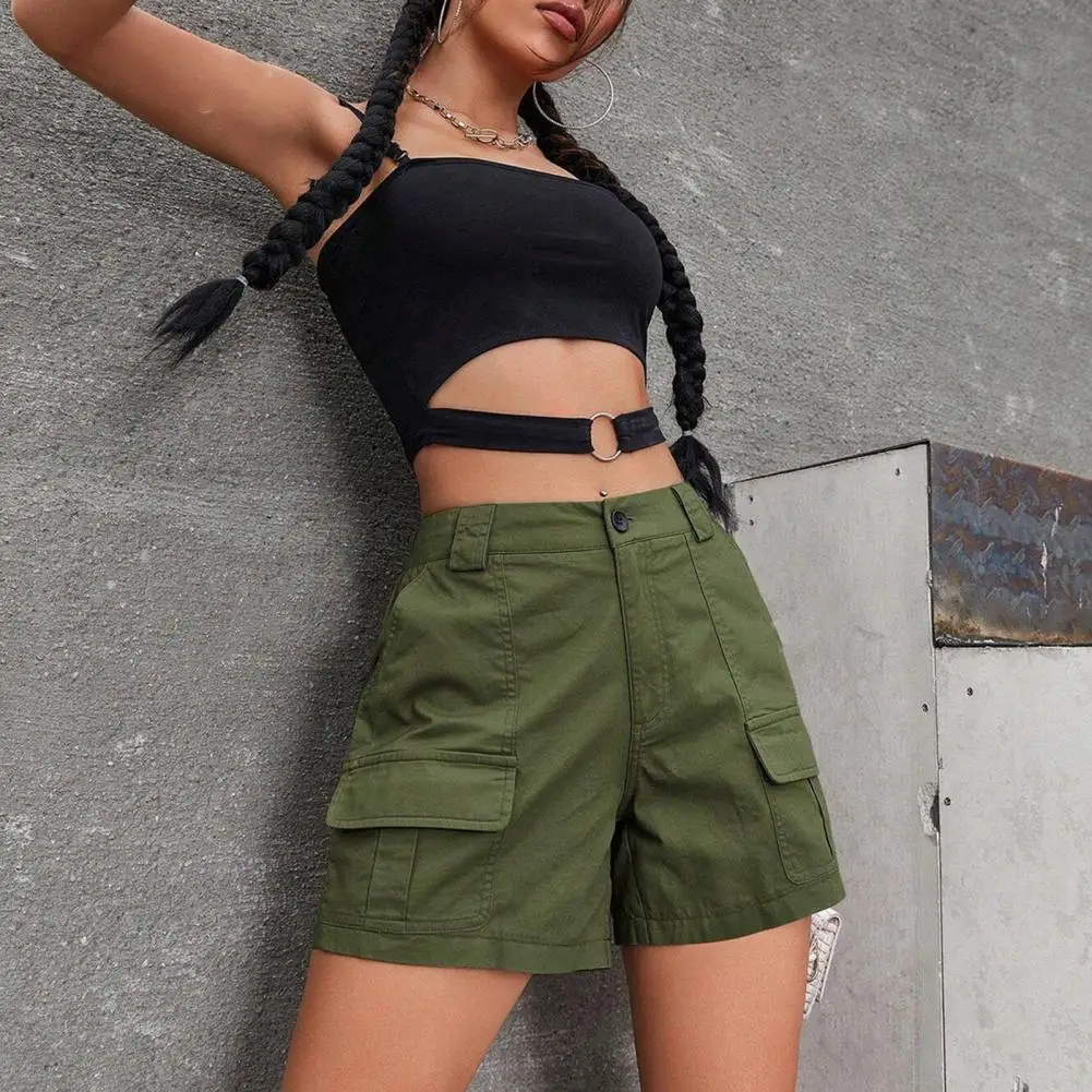 Breathable Summer Shorts for Women Stylish Women's Cargo Shorts with Pockets for Summer Hiking Outfits Knee Length Bermuda