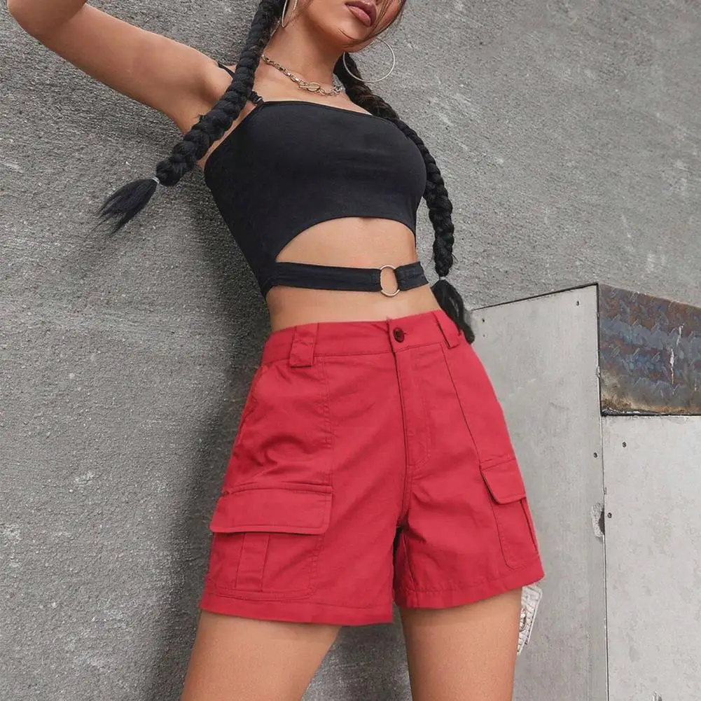 Breathable Summer Shorts for Women Stylish Women's Cargo Shorts with Pockets for Summer Hiking Outfits Knee Length Bermuda