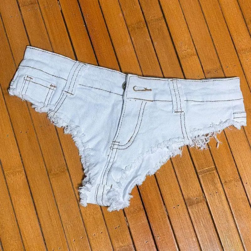 Spice Girl Low Waist Jeans Super Shorts New Summer Women's Ripped Rough Edge Denim Shorts Sexy Hot Pants