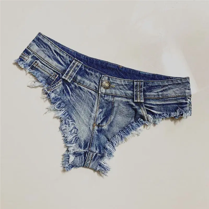 Spice Girl Low Waist Jeans Super Shorts New Summer Women's Ripped Rough Edge Denim Shorts Sexy Hot Pants