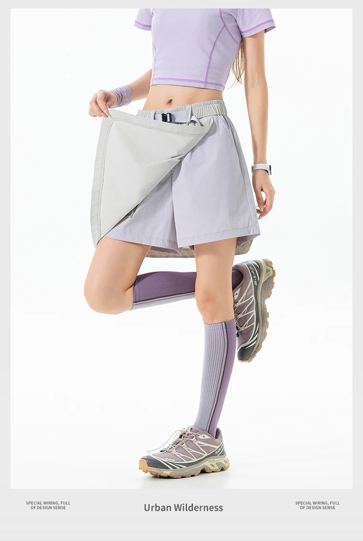 Summer Outdoor Hiking Lightweight Quick Dry Sport Skirt Shorts Women Sweet Girl Streetwear Y2k Loose Casual Cargo Shorts Skirts
