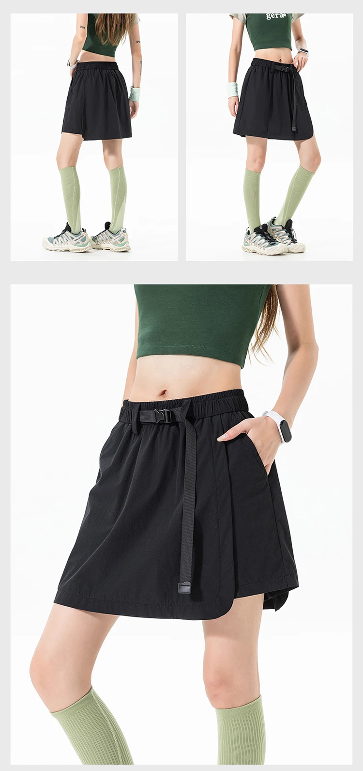Summer Outdoor Hiking Lightweight Quick Dry Sport Skirt Shorts Women Sweet Girl Streetwear Y2k Loose Casual Cargo Shorts Skirts