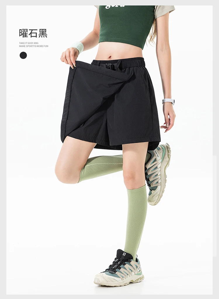 Summer Outdoor Hiking Lightweight Quick Dry Sport Skirt Shorts Women Sweet Girl Streetwear Y2k Loose Casual Cargo Shorts Skirts