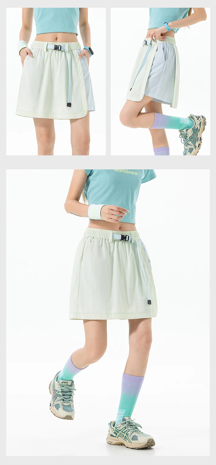Summer Outdoor Hiking Lightweight Quick Dry Sport Skirt Shorts Women Sweet Girl Streetwear Y2k Loose Casual Cargo Shorts Skirts