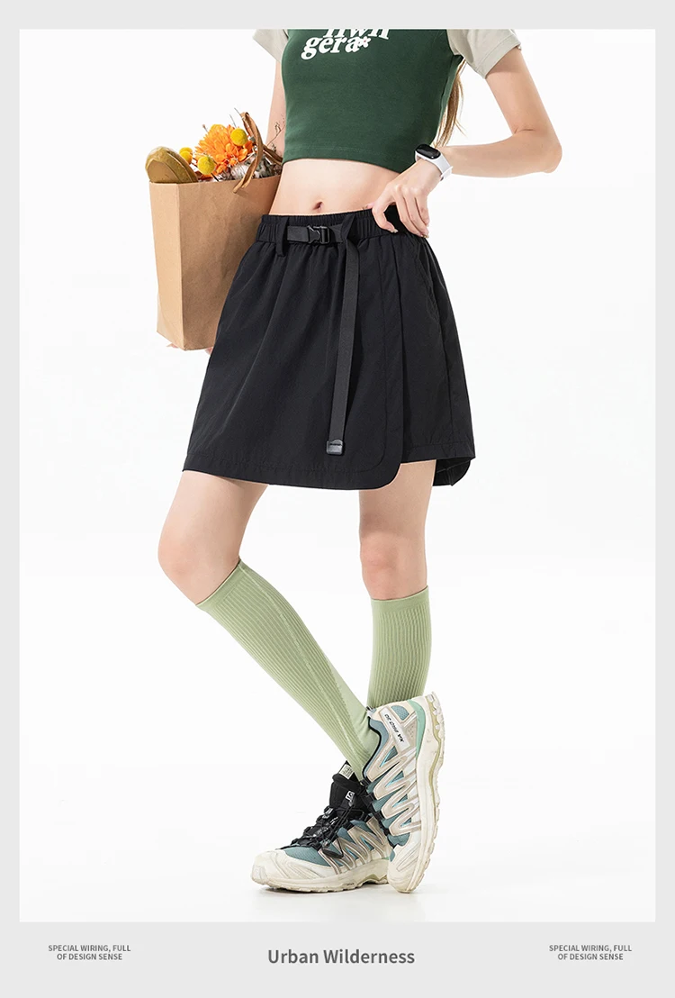 Summer Outdoor Hiking Lightweight Quick Dry Sport Skirt Shorts Women Sweet Girl Streetwear Y2k Loose Casual Cargo Shorts Skirts
