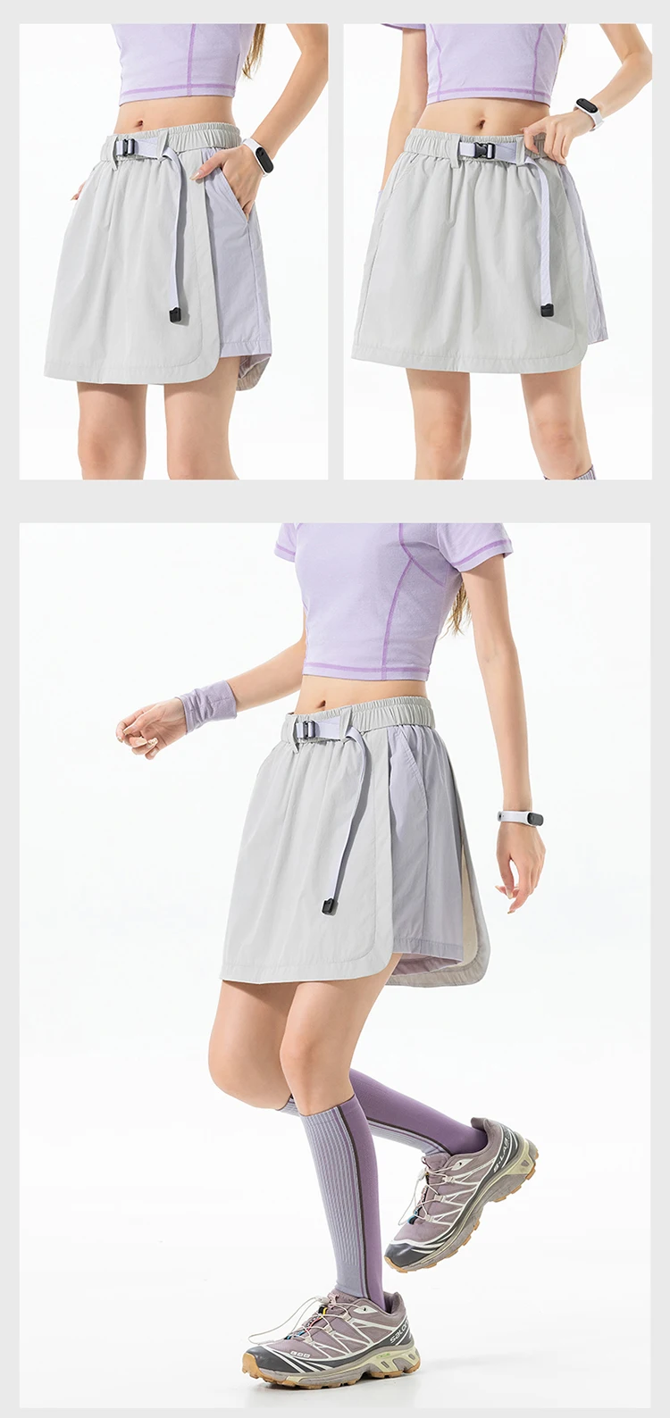 Summer Outdoor Hiking Lightweight Quick Dry Sport Skirt Shorts Women Sweet Girl Streetwear Y2k Loose Casual Cargo Shorts Skirts