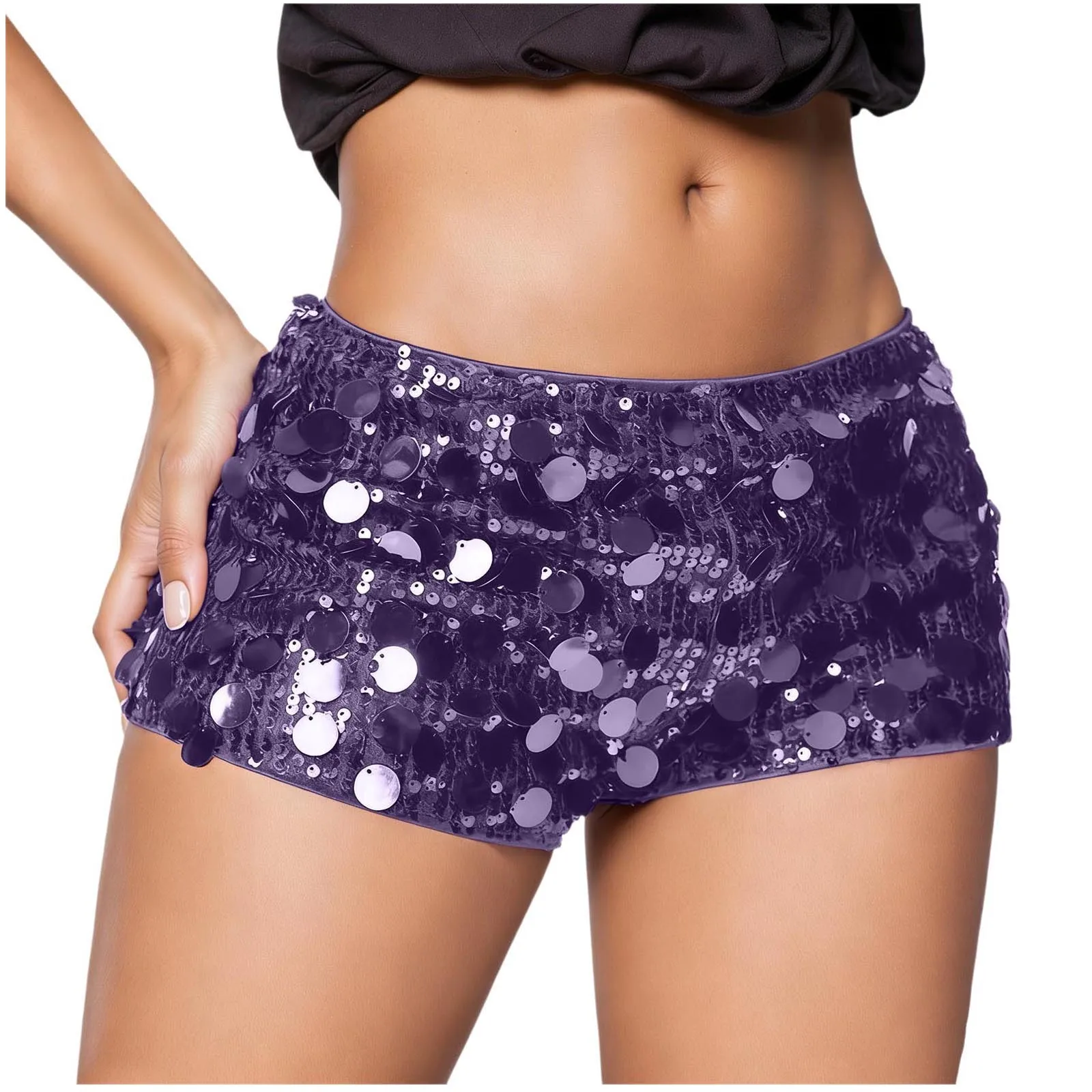 Fashion Sequin Hot Pants Sexy Low Waist Skinny Booty Shorts For Women Summer Chic Bottoms Sparkly Glitter Mini Shorts шорты
