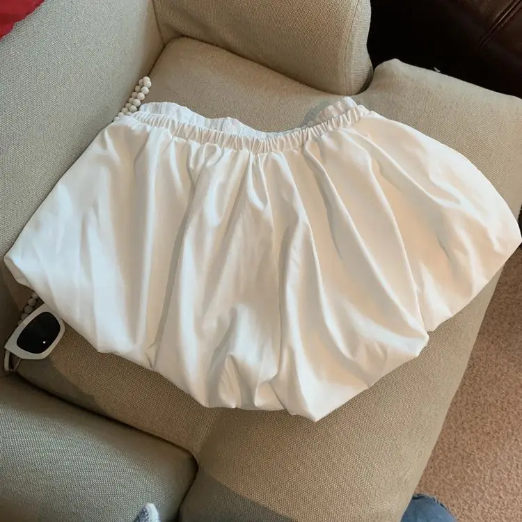 Neploe Sweet Spice Girls Bow Cloud Femme Pantalon Bud Ball Gown Short Slim Shorts All-match Ruched French Casual High Waist Pant