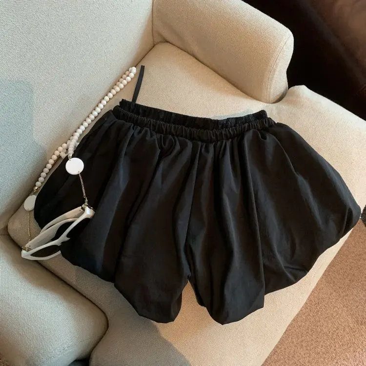 Neploe Sweet Spice Girls Bow Cloud Femme Pantalon Bud Ball Gown Short Slim Shorts All-match Ruched French Casual High Waist Pant