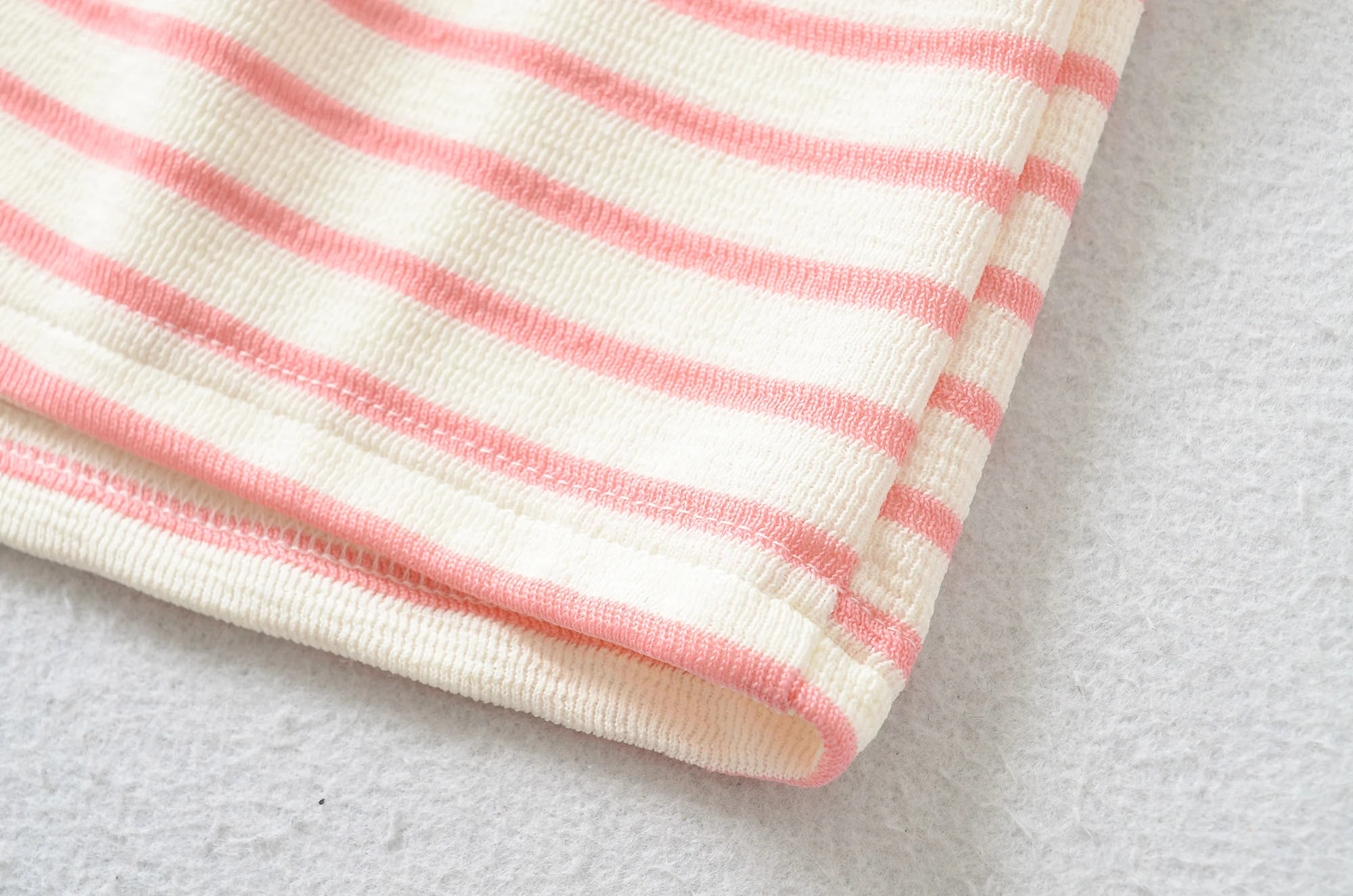 Autumn Women Pink White Stripes Drawstring Elastic Waist Shorts Knitting Polyester Cotton Mini Short Pants Casual Trousers Black