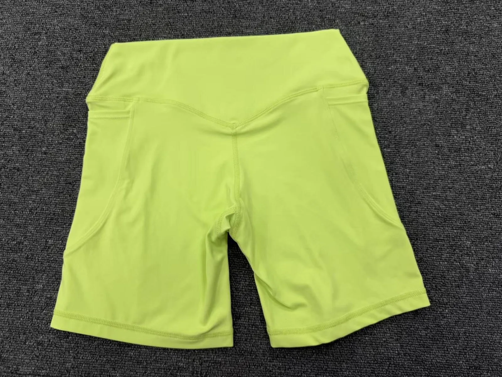 Elastic High Waist Casual Sport Short Leggings with Pocket Women Yoga Clothing Gym Fitness Shorts Female Running Short Tights