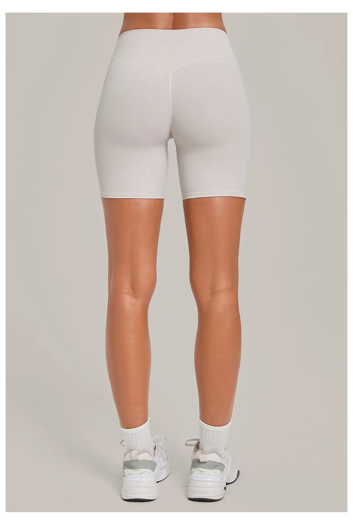 Elastic High Waist Casual Sport Short Leggings with Pocket Women Yoga Clothing Gym Fitness Shorts Female Running Short Tights