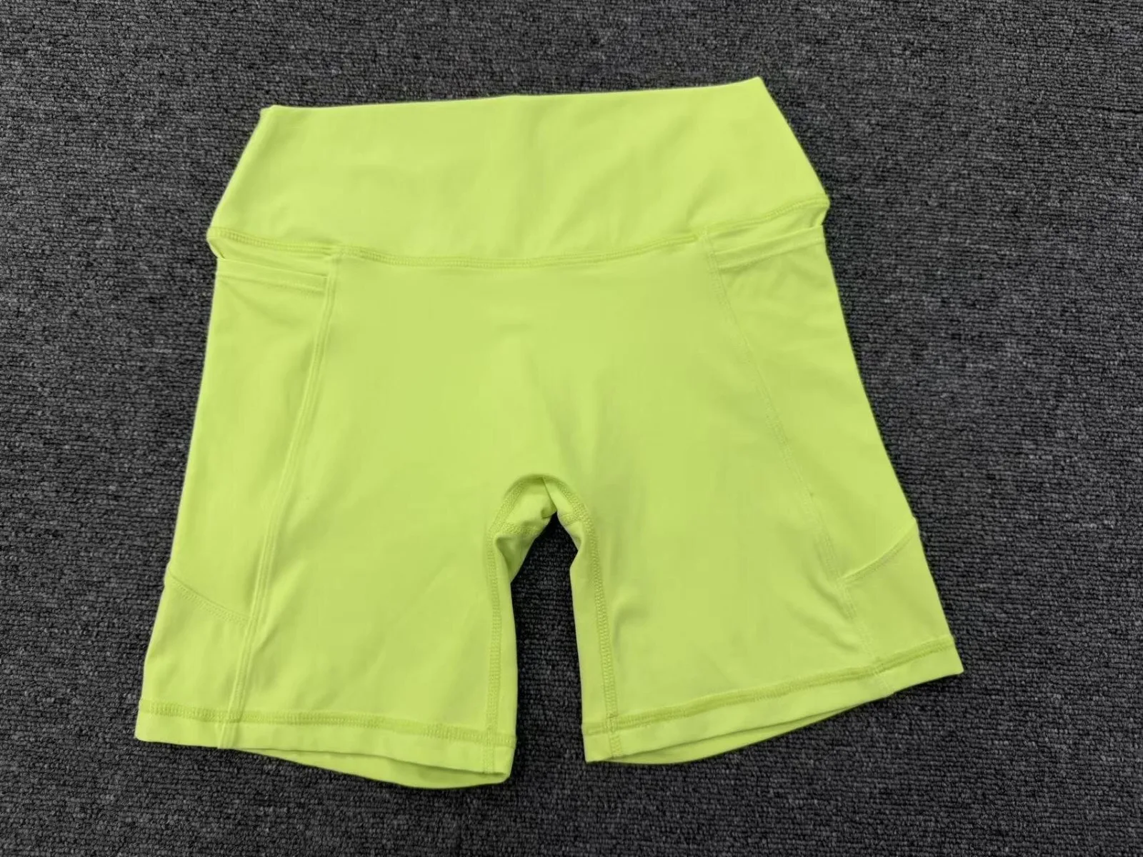 Elastic High Waist Casual Sport Short Leggings with Pocket Women Yoga Clothing Gym Fitness Shorts Female Running Short Tights