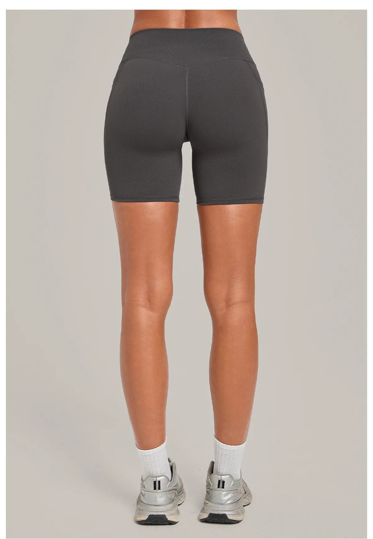 Elastic High Waist Casual Sport Short Leggings with Pocket Women Yoga Clothing Gym Fitness Shorts Female Running Short Tights