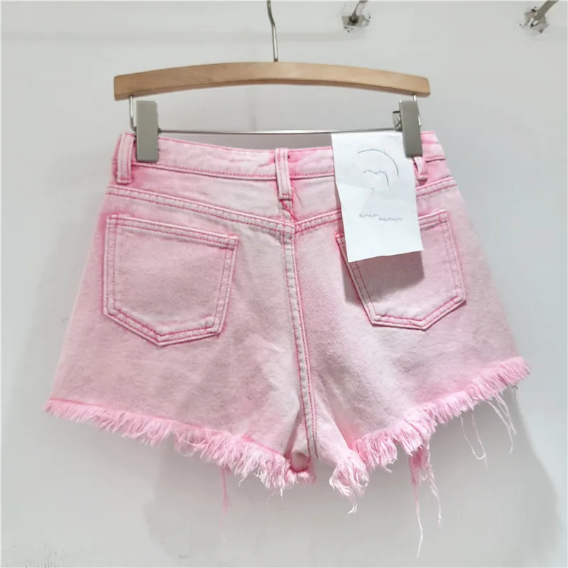 Denim Shorts for Women in The Summer of 2025 High Waisted and Slimming New Style Spicy Girl with Ripped Sexy Wide Leg Trousers