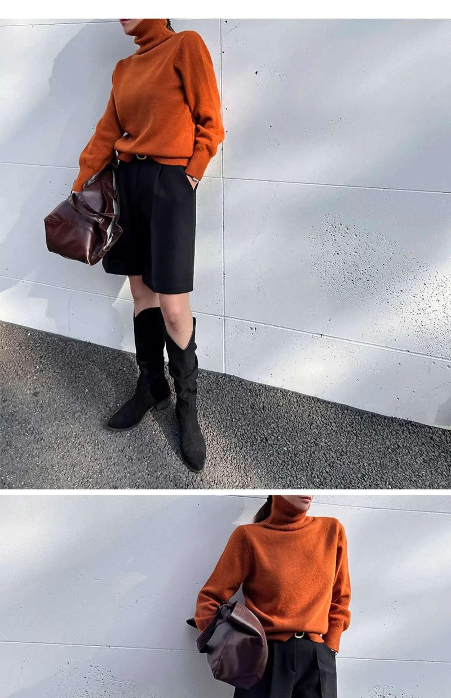 Fashion Thicken Warm Loose Pockets Female Faux Woolen Straight Shorts 2025 Autumn Winter High Waist Ladies Wide Leg Shorts N809
