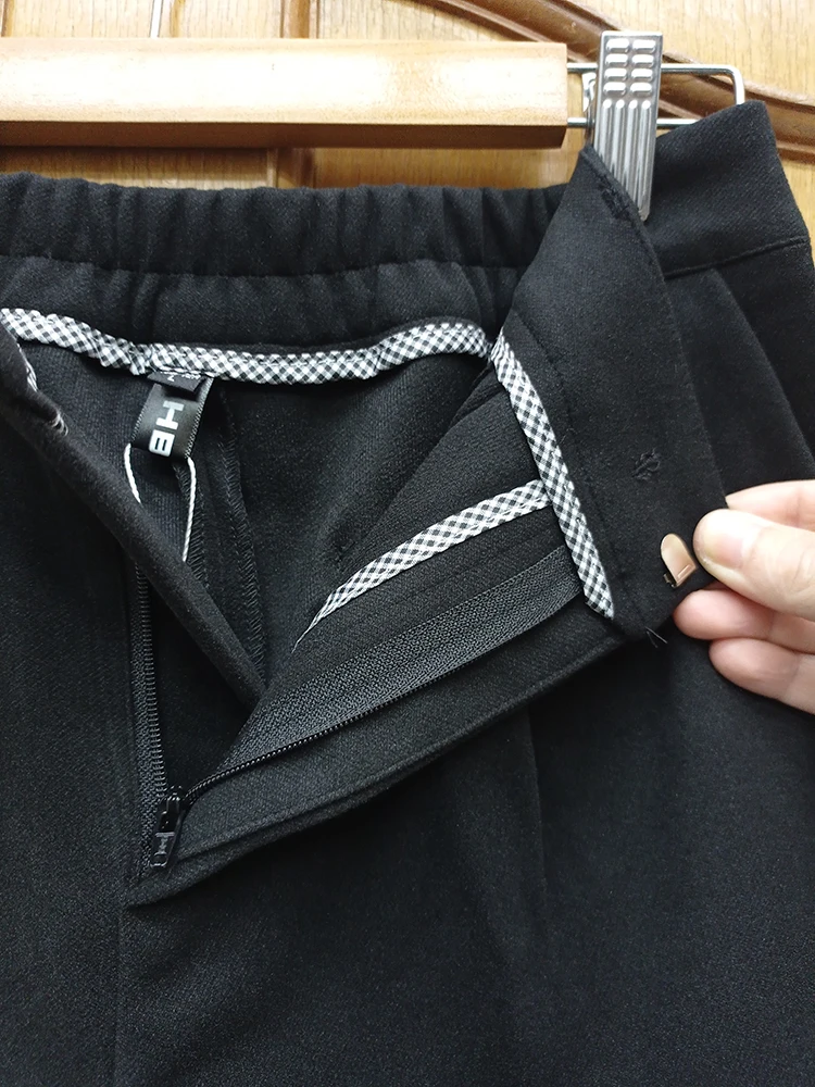 Fashion Thicken Warm Loose Pockets Female Faux Woolen Straight Shorts 2025 Autumn Winter High Waist Ladies Wide Leg Shorts N809