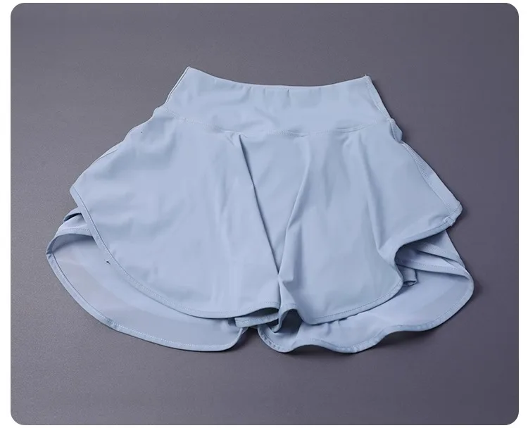 NO WORRY Tennis Skirt W/ Built-in Shorts - High Waisted Workout Skort for Running/Yoga | Solid Color W/ Lining & Anti-Slip