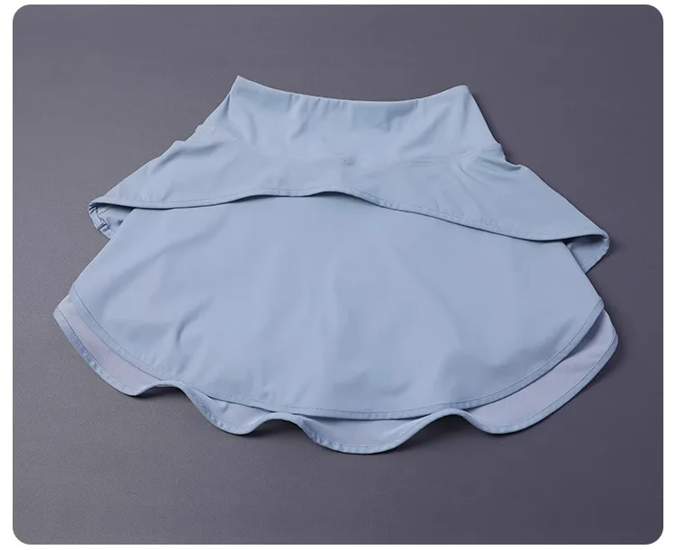 NO WORRY Tennis Skirt W/ Built-in Shorts - High Waisted Workout Skort for Running/Yoga | Solid Color W/ Lining & Anti-Slip