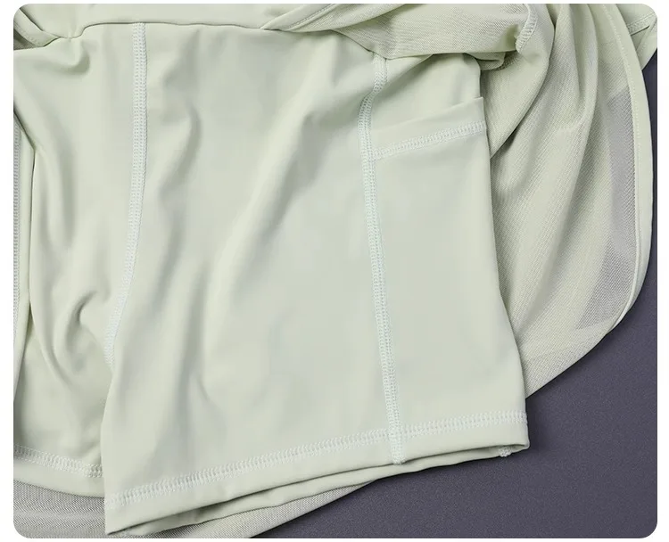 NO WORRY Tennis Skirt W/ Built-in Shorts - High Waisted Workout Skort for Running/Yoga | Solid Color W/ Lining & Anti-Slip