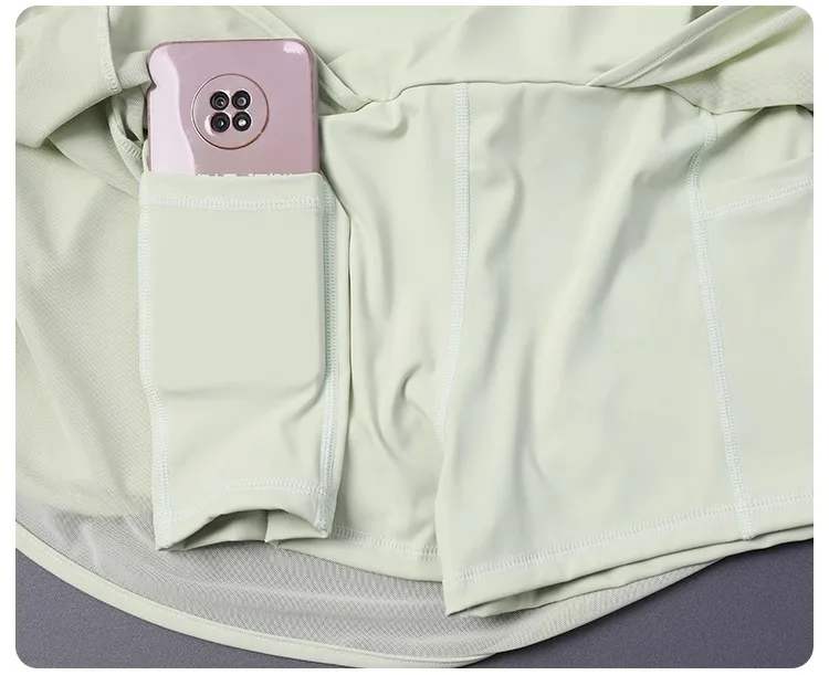 NO WORRY Tennis Skirt W/ Built-in Shorts - High Waisted Workout Skort for Running/Yoga | Solid Color W/ Lining & Anti-Slip
