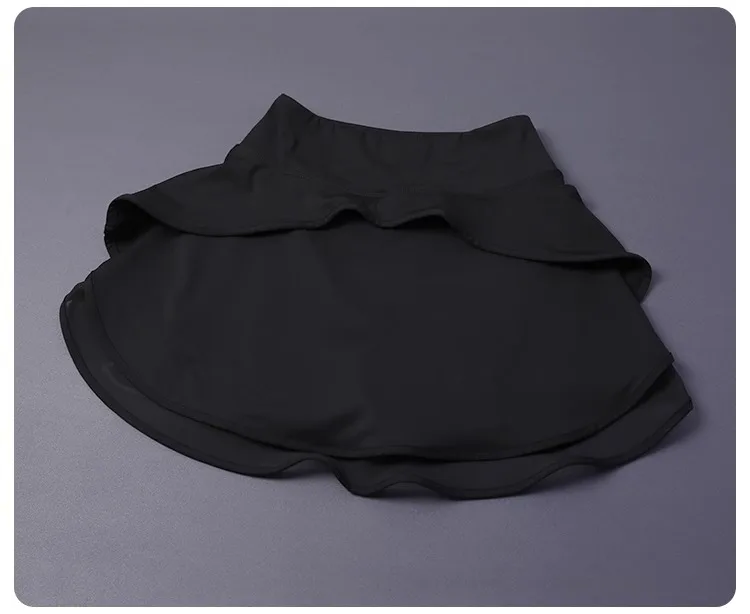 NO WORRY Tennis Skirt W/ Built-in Shorts - High Waisted Workout Skort for Running/Yoga | Solid Color W/ Lining & Anti-Slip