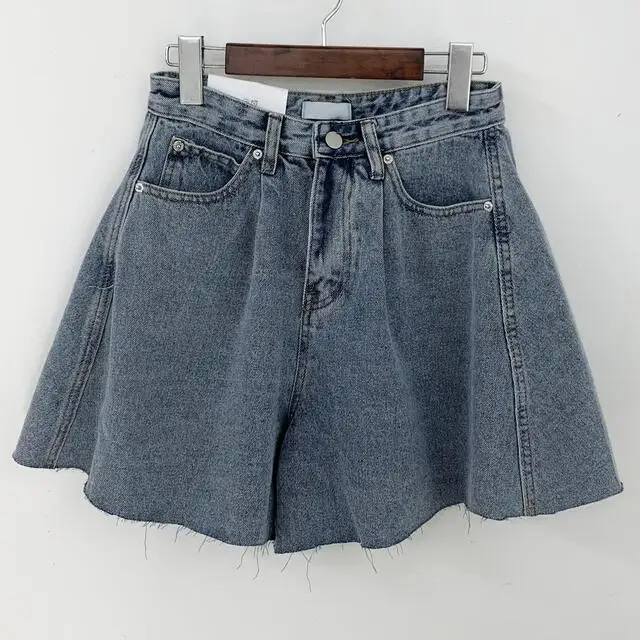 High Waist Wide Leg Loose Denim Shorts For Women 2024 Summer New Arrivals Korean Style Streetwear Blue Jeans Shorts With Pockets