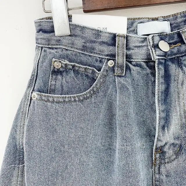 High Waist Wide Leg Loose Denim Shorts For Women 2024 Summer New Arrivals Korean Style Streetwear Blue Jeans Shorts With Pockets
