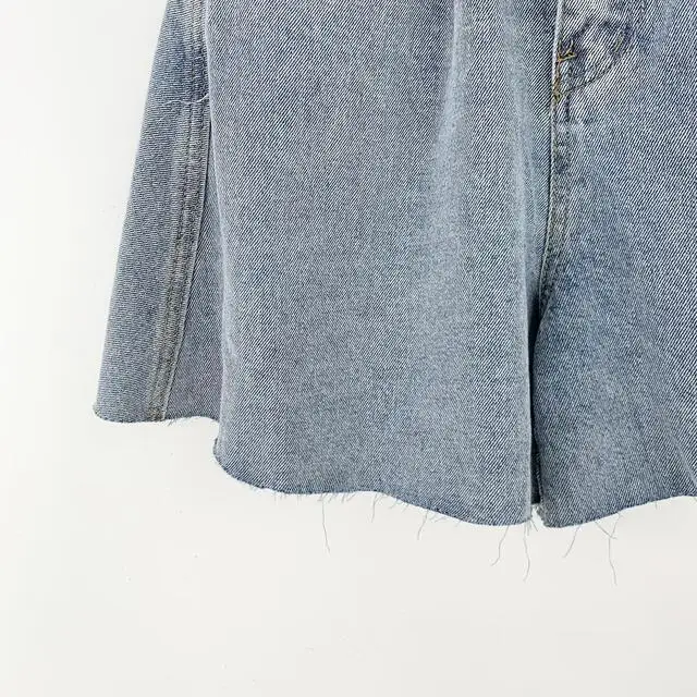 High Waist Wide Leg Loose Denim Shorts For Women 2024 Summer New Arrivals Korean Style Streetwear Blue Jeans Shorts With Pockets