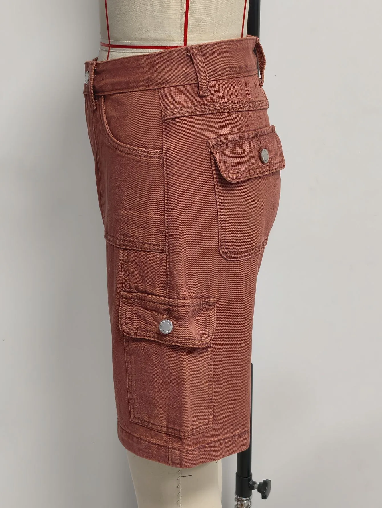 High Waist Pocket Shorts Distressed with Streetwear Retro Pockets Straight Leg Washed Finish No Stretch Summer Wash Women Shorts