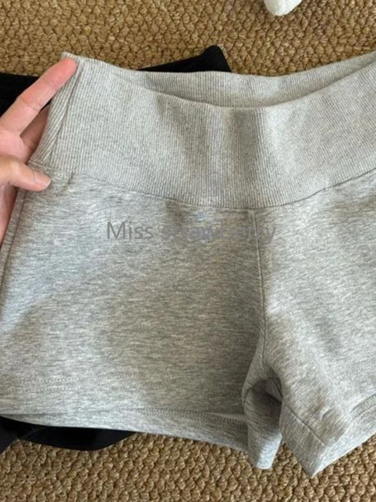 Aesthetic Casual Skinny Sports Short Pants Women Design Vintage Low-waist Thin Slim Pants Female Retro Chic Hot Girl Pant New