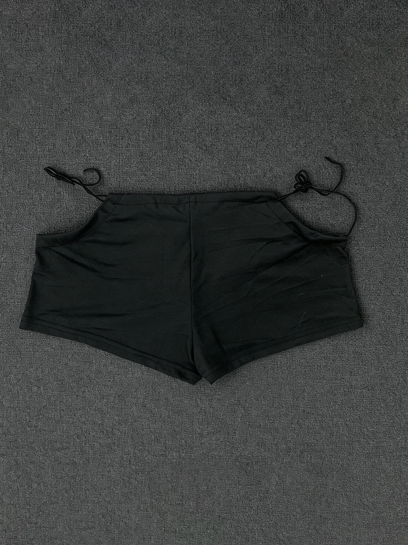 Versatile Hot Girl High Waist Strap Shorts Women's Summer Black Hot Pants Unique Casual Pants
