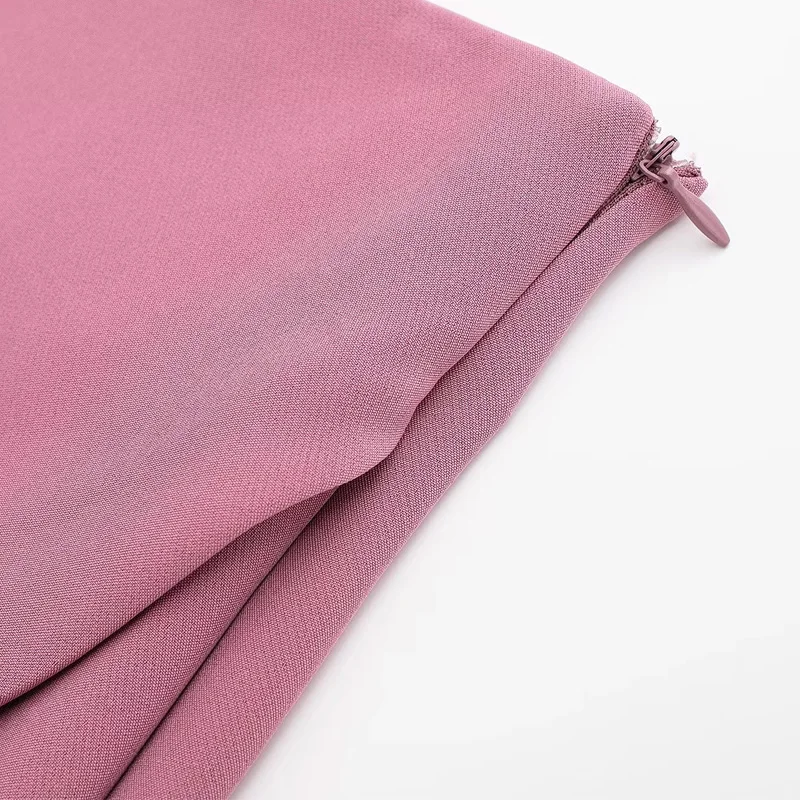 HXAO Women's Skirt Shorts 2024 Autumn Ladies Fashion Casual High Waist Elegant Beige Black Brown Pink Zip Up Skirt Pants Female