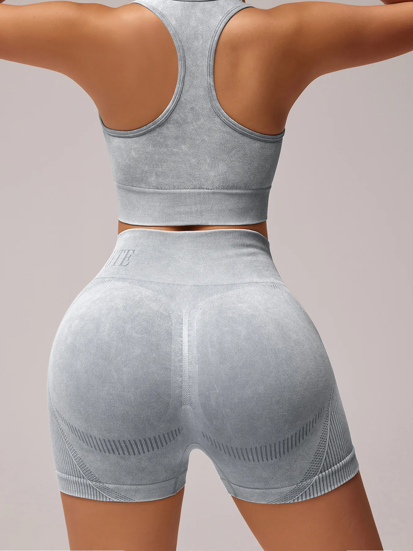 Women Sand Wash High Waist Tummy Control Butt Lifting High Stretch Slim Yoga Shorts Wear Outside Run Gym Workout Sports Pants