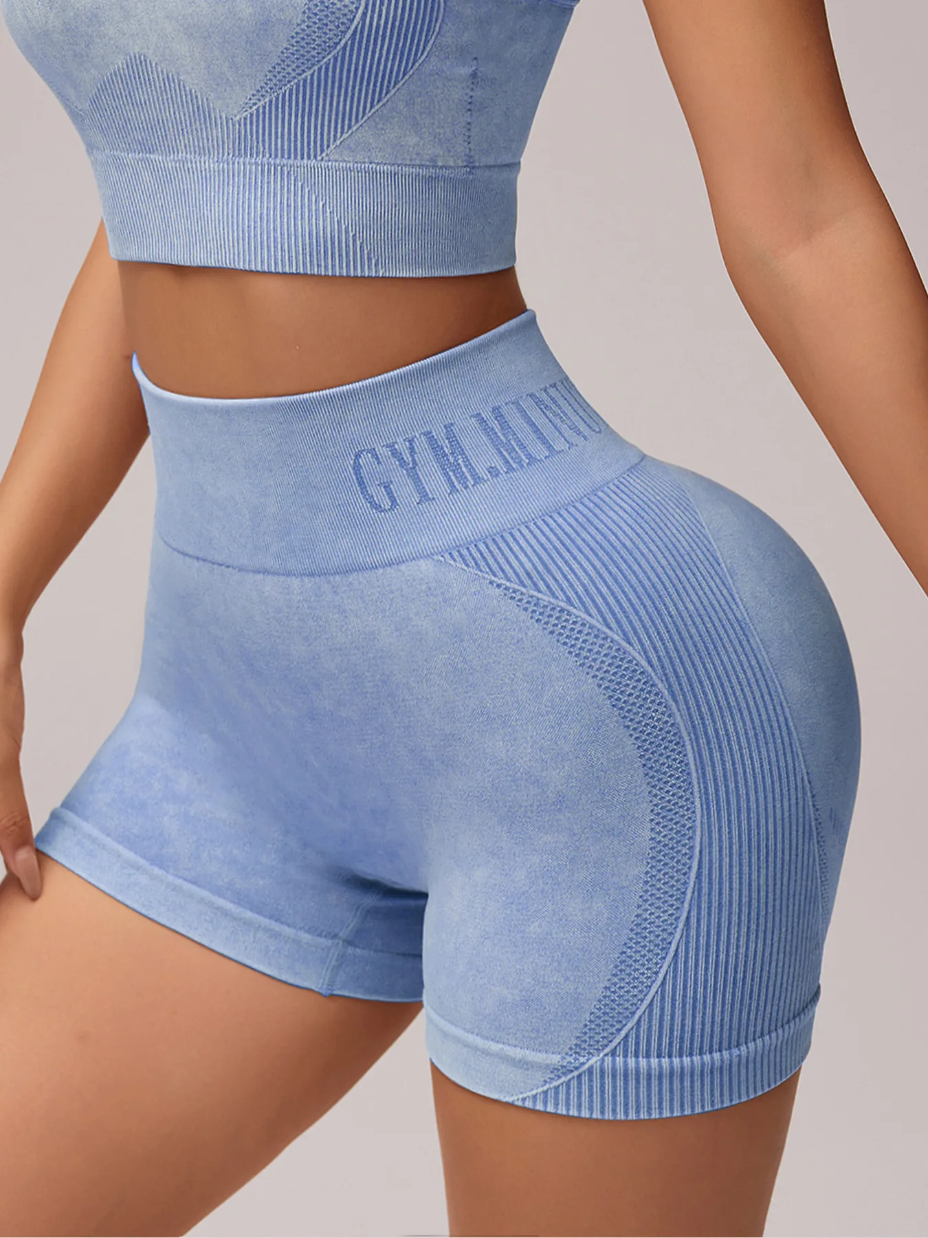 Women Sand Wash High Waist Tummy Control Butt Lifting High Stretch Slim Yoga Shorts Wear Outside Run Gym Workout Sports Pants