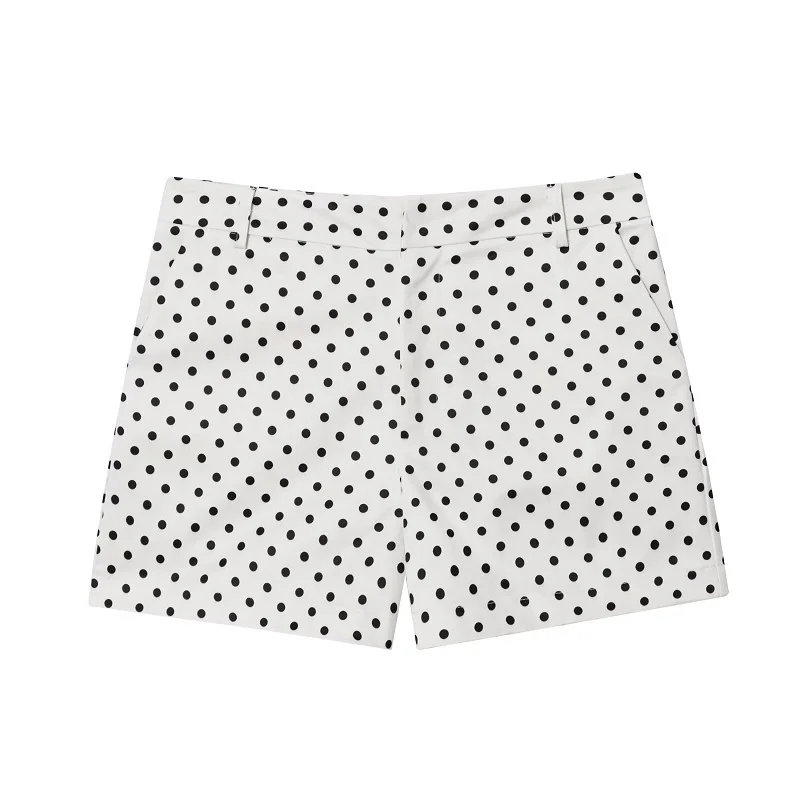 MUJER Polka Dot Mini Shorts for Women Fitness Bermuda Shorts Woman High Waist Short Women's Shorts Sets Holiday Casual Shorts